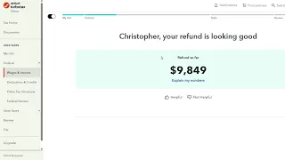 Tax Refund without Employment $9,849 | Turbo Tax