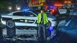 Playing GTA 5 As A POLICE OFFICER Highway Patrol| NC| GTA 5 Lspdfr Mod|