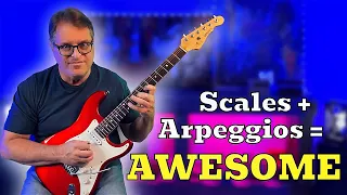 The BEST Way To Combine Arpeggios And Scales For AWESOME Guitar Solos!