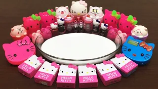 Pink Hello Kitty | Mixing Makeup and Glitter into Slime ASMR! Satisfying Slime Videos #704