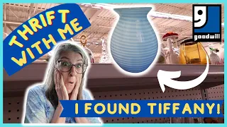 I FOUND TIFFANY GLASS in a Thrift Store | Goodwill Thrift With Me