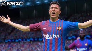 FIFA 22 PS5 - Barcelona Vs PSG Ft. Lewandowski, Kessie, Christensen, - UEFA Champions League - 4K