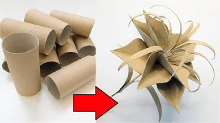Tropikalny Kwiat z Rolek po Papierze Toaletowym / Łatwy Kwiat DIY z Papierowych Rolek