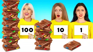 Desafío de 100 Capas | 1 VS 100 Capas de Chocolate y Batalla de Cocinar por RATATA POWER