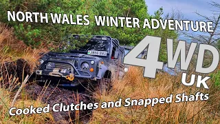 NORTH WALES WINTER TRIP | Mud | Pig Lane | Green Lane 4x4 | Discovery 2 + M51 Defender 90 | 4WD UK