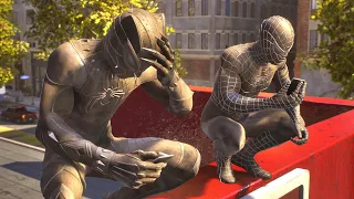 Peter and Miles Help New York with Raimi Black Suit and Wakanda Suit - Spider-Man 2 PS5