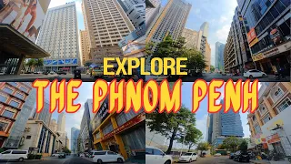 [4K] Cambodia Phnom Penh City Driving Tour Beautiful Building Skyscrapers, Skyline, High Building