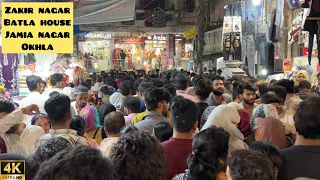 Beauty Of Delhi- Walking in Zakir Nagar Market Batla House Jamia Nagar Okhla New Delhi 4k video