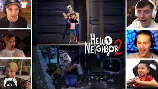 Gamers React to Mr. Peterson Kidnapping a Child and Breaking The Car Window | Hello Neighbor 2