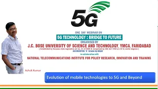 My Live Session on Evolution of Mobile Technologies to 5G and Beyond