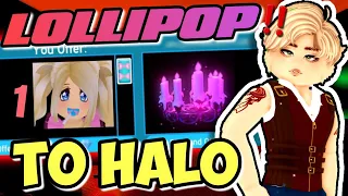 I'M TURNING A LOLLIPOP INTO A HALO (PART 1)... Royale High Extreme Paperclip Challenge