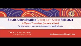 SASC Colloquium: Reproductive Politics and the Making of Modern India, Mytheli Sreenivas