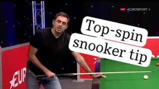Ronnie O’Sullivan Tip to Get a lot of Top Spin