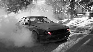 BMW E34 540i Burnout Uphill