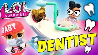 LOL Doll Queen Bee Goes to Dentist Dollface at the Neo Ortho Clinic! MC Swag Caught Her w Candy