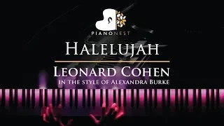 Halelujah - Leonard Cohen, in the style of Alexandra Burke - Piano Karaoke Instrumental with Lyrics