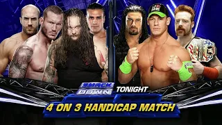 John Cena, Reigns & Sheamus Vs Randy Orton, Wyatt, Cesaro & Del Río - Smackdown 20/06/2014 (Español)