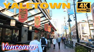 🇨🇦[4K]  WALK CANADA. Amazing Walk. YALETOWN. Downtown, Vancouver, BC. February 2022.