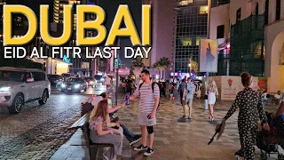 Dubai UAE Explore: "Nightlife" in DUBAI MARINA & Metro Ride to Dubai Airport T3 (4.13.24: 4K-UHD)