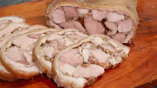 Рецепт свиной рульки ,от которой вы будете в восторге.Можете сразу готовить  большой порцией!