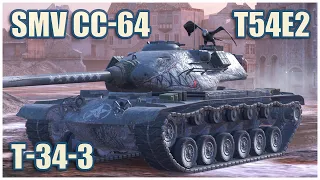 T54E2, T-34-3 & Semovente Controcarro 1964 • WoT Blitz Gameplay