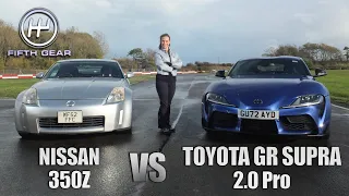 Nissan 350Z vs Toyota GR Supra 2.0 Pro - Shootout OLD VS NEW | Fifth Gear