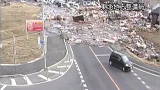 2011 Japan Tsunami - Miyako City, Taro Town and Yamada Town CCTV Footages.