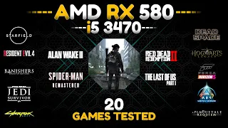 GPU at 100%😃 - RX 580 + i5 3470 - Test in 20 Games in 2024