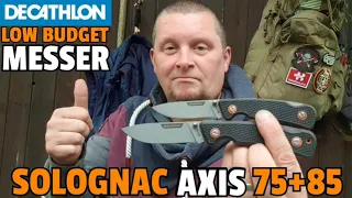✔ DECATHLON LOW BUDGET MESSER: Solognac Axis 85 + 75 Axis Knife ☆ 1st Impressions