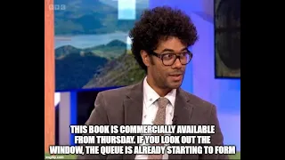 Richard Ayoade tries to promote his new book that no one wanted to read !!  / with Snoochie Shy