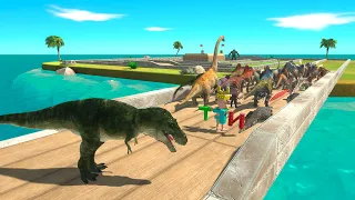 All Units Escape from Tyrannosaurus Rex - Animal Revolt Battle Simulator