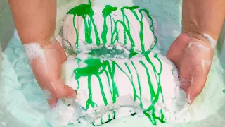 3kg Baking Soda and Dish Soap 💚 Sponges Squeezing and Handmixing 💚 ASMR