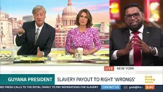President Dr. Mohamed Irfaan Ali discusses reparations on ITV’s Good Morning Britain.