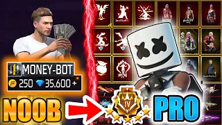 35.000 DIAMONDS 😱😱 on *NEW ACCOUNT* - watch how *PRO* it became 😱🔥