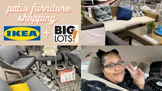 patio furniture shopping at ikea and big lots | shop with me