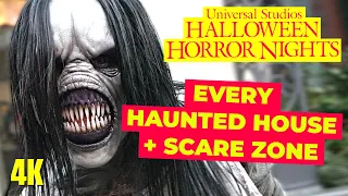 Halloween Horror Nights 2022 Opening Night Universal Studios HOLLYWOOD - All Mazes + Scare Zones 4K