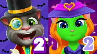 My Talking Tom 2 MAKE MAGIC! vs My Talking Angela 2 new Update Halloween 2022 Gameplay