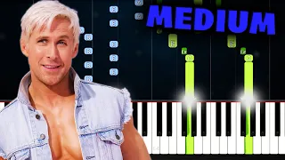 Ryan Gosling - I'm Just Ken (Barbie) - Piano Tutorial (MEDIUM)