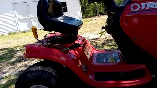 Riding mower won't go forward or backwards found the cause