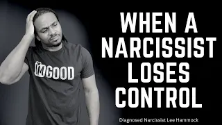 How do narcissists react when they think they are losing control?