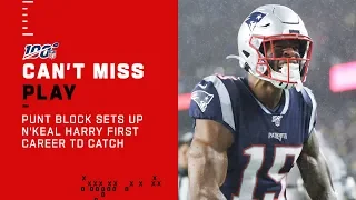 Pats Block Punt & Sets Up N'Keal Harry First Career TD Catch!