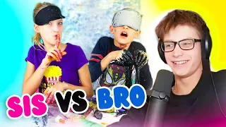 Reacting to FUNNIEST SIS vs BRO SLIME video!