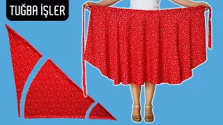 How to Make Wrap Skirt with Side Knot | Tuğba İşler