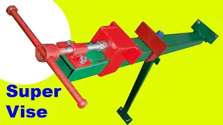 How to Make a Long Vise. Amazing Vise for Cutting Metal Sheets