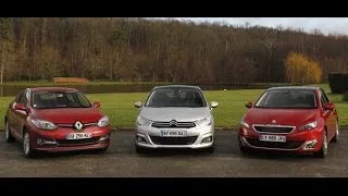 Comparatif Peugeot 308 - Renault Mégane - Citroën C4