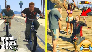 MICHAEL AND JIMMY CYCLE RACE // GTA V NEW VIDEO // gta V video GTA V (#4)