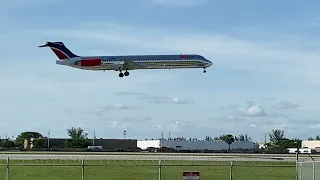 MD 80 RED AIR LANDING BEFORE CRASH at MIAMI | 📷 IPhone 11