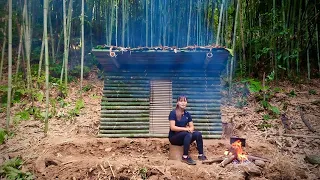 FULL VIDEO; How to build bamboo houses, build survival shelters, wild forest beauty