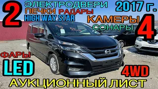 Nissan Serena 2017 год, 2.0 4WD, комплектация «Highway Star ProPilot Edition 4WD» 3,5 балла✅