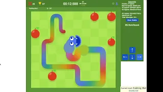 Google Snake Game Speedrun Old PB (Small, Normal Speed, All Apples) in 38.205